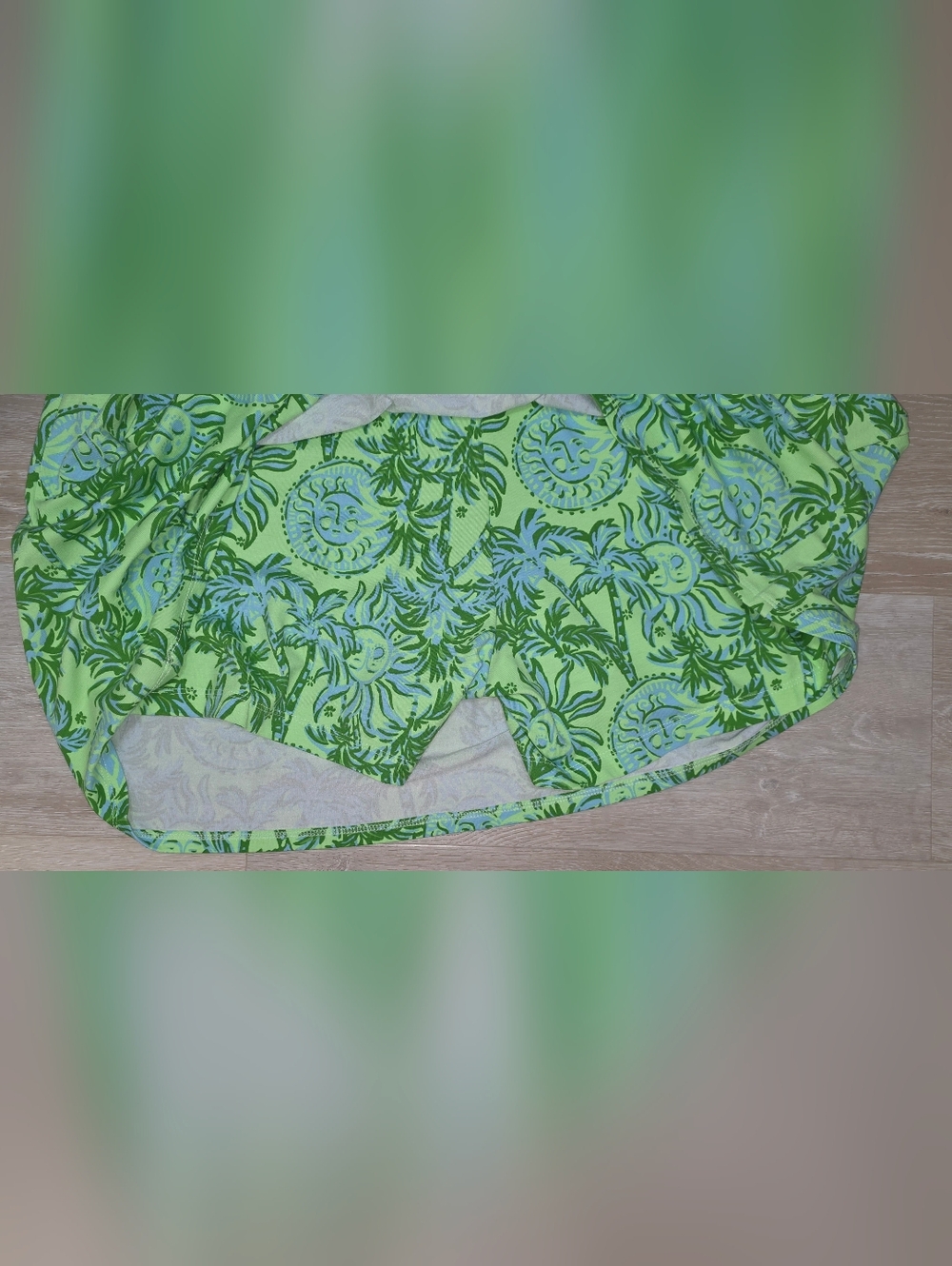 $168 LILLY PULITZER XL Montecito Skirted Romper Cool Mint Catchin Rays NWT - Picture 7 of 7